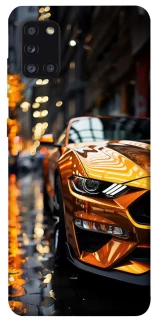 Чехол на Samsung Galaxy A31 Golden sports car фото 1 из 1