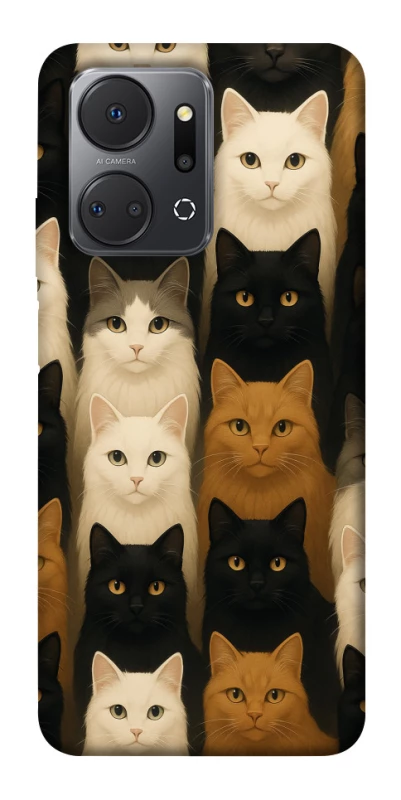 Чехол на Huawei Honor X7a Colorful Cat Collage фото 1 из 1