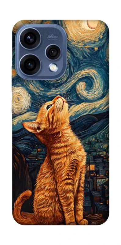 Чехол на Oppo Reno 15 van gogh cat фото 2 из 2