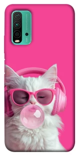 Чехол на Xiaomi Redmi Note 9 4G / Redmi 9 Power Pink kitty фото 1 из 1