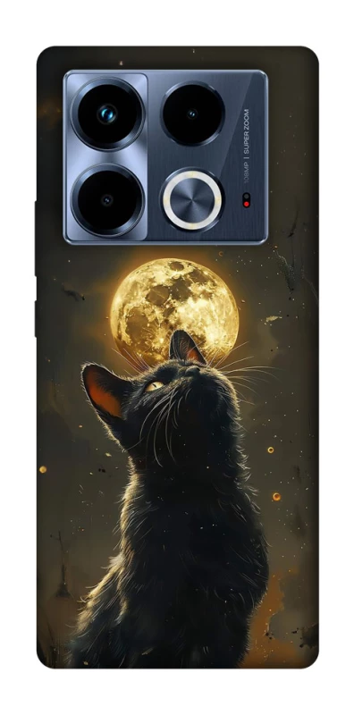 Чохол на Infinix Note 40 4G Кіт під місяцем v2 фото 1 з 1