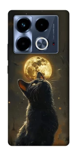 Чохол на Infinix Note 40 4G Кіт під місяцем v2 фото 1 з 1