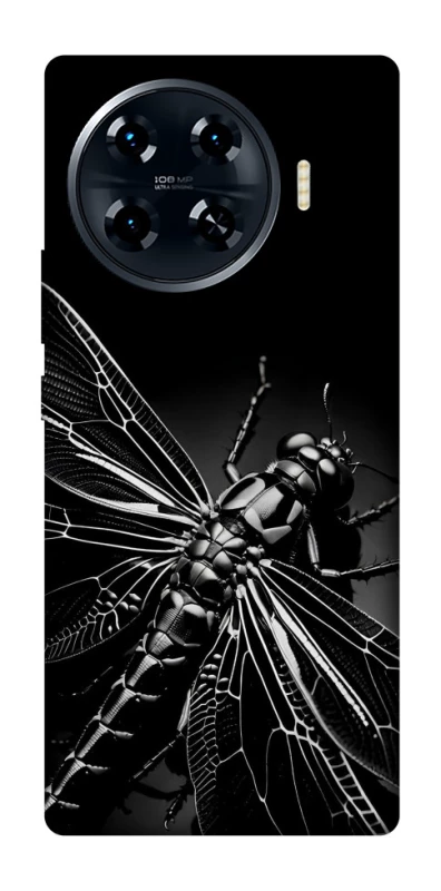 Чохол на TECNO Spark 20 Pro+ Black dragonfly фото 1 з 1