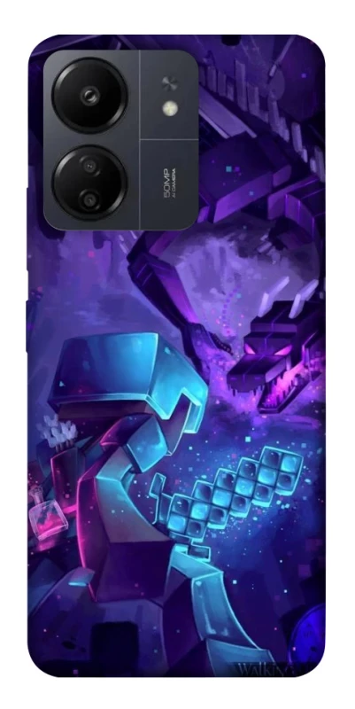 Чохол на Xiaomi Poco C65 Minecraft dragon фото 1 з 1