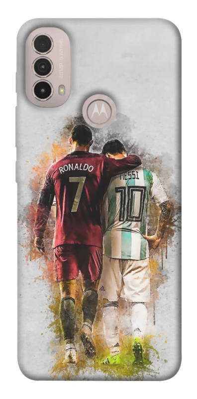 Чохол на Motorola Moto E40 Ronaldo та Messi фото 1 з 1