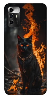Чехол на ZTE Blade A72 Огненный кот фото 1 из 1