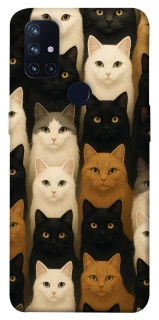 Чохол на OnePlus Nord N10 5G Colorful Cat Collage фото 1 Чохол на OnePlus Nord N10 5G Colorful Cat Collage фото 1 з 1