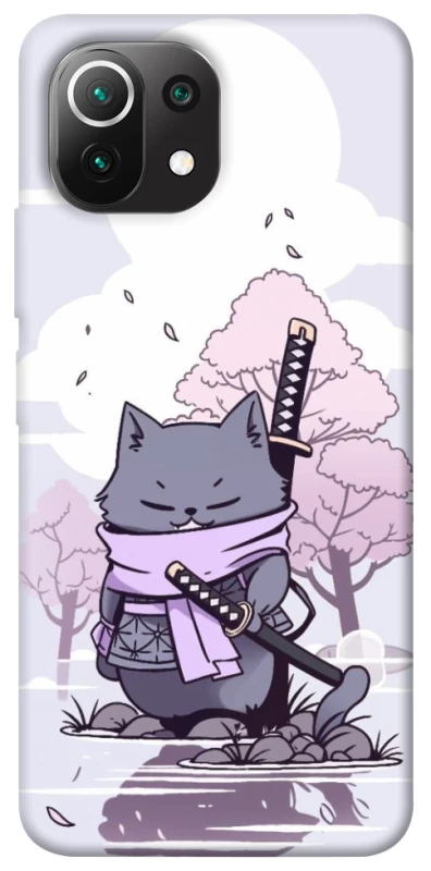 Чехол на Xiaomi Mi 11 Lite Samurai cat фото 1 из 1
