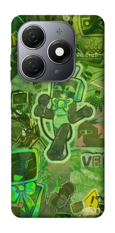 Чохол на TECNO Spark 20 Dandysworld tv green theme фото 1 з 1