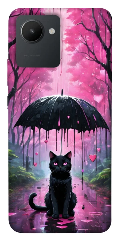 Чохол на Realme C30 Black cat фото 1 з 1