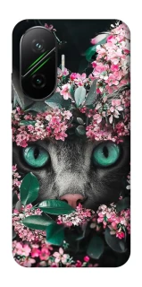 Чохол на Xiaomi Poco F7 Кіт в квітах фото 1 з 1