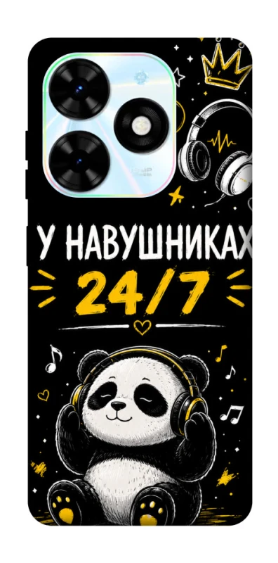 Чехол на TECNO Spark Go 2024 У навушниках 24/7 фото 1 из 1