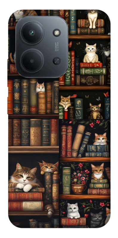 Чехол на Xiaomi Redmi 15C (EU) Cats & Books фото 1 из 1