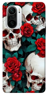 Чохол на Xiaomi Redmi K40 / K40 Pro / K40 Pro+ / Poco F3 skull and rose фото 1 з 1