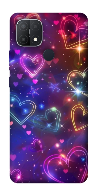 Чехол на Oppo A15s / A15 Drawn hearts фото 1 из 1