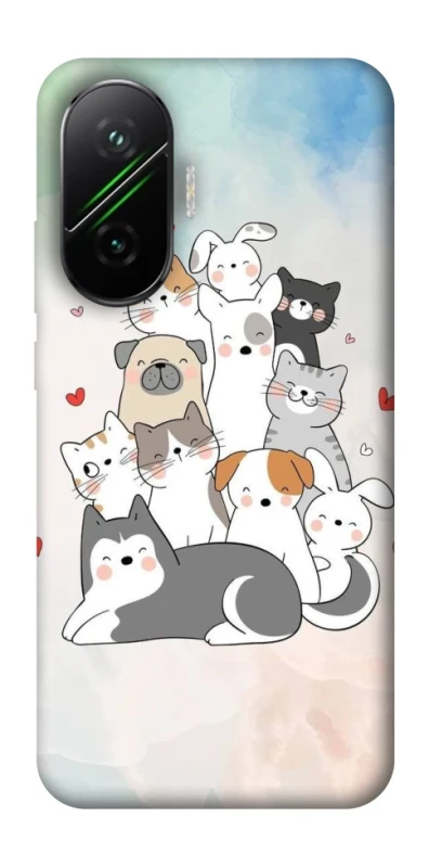 Чохол на Xiaomi Poco F7 Funny Pets ver.2 фото 1 з 1