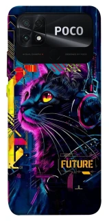 Чехол на Xiaomi Poco C40 Cyber Cat v2 фото 1 из 1