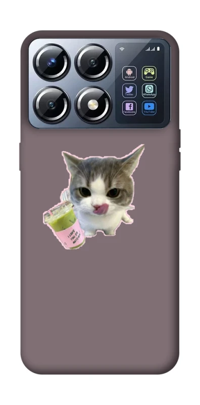 Чохол на Xiaomi POCO X8 Pro cat matcha фото 1 з 1