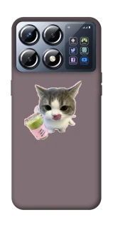 Чехол на Xiaomi POCO X8 Pro cat matcha фото 1 из 1