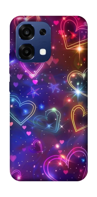 Чехол на Oppo A6 Pro 4G/5G Drawn hearts фото 1 из 2