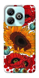 Чохол на ZTE Blade A75 4G Соняшники та маки фото 1 з 1