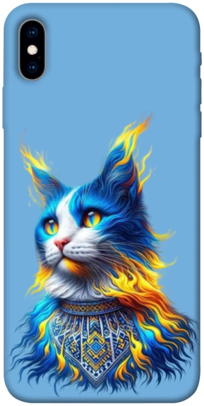 Чохол на Apple iPhone X (5.8") Кіт патріот фото 1 з 1