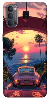 Чехол на Oppo Reno 4 Porsche at sunset фото 1 из 1
