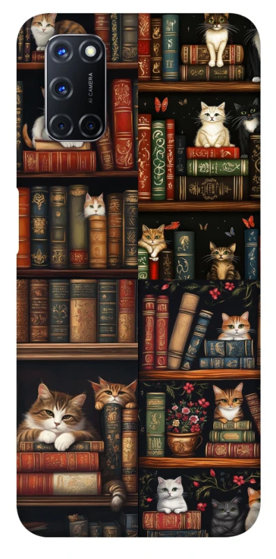 Чехол на Oppo A52 / A72 / A92 Cats & Books фото 1 из 1