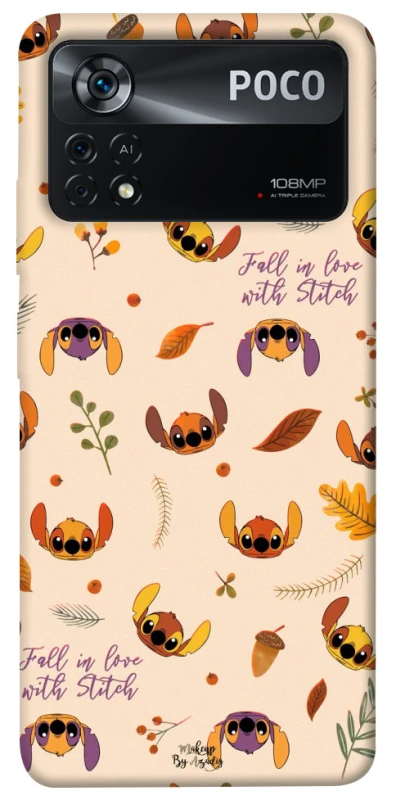 Чохол на Xiaomi Poco X4 Pro 5G Fall in love with Stitch фото 1 з 1