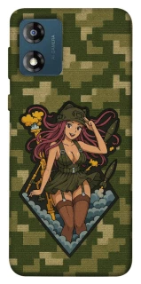 Чохол на Motorola Moto E13 Military Waifu фото 1 з 1
