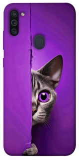 Чехол на Samsung Galaxy M11 Кот-подглядыватель фото 1 Чехол на Samsung Galaxy M11 Кот-подглядыватель фото 1 из 1