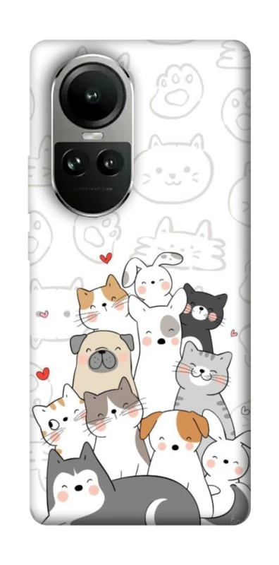 Чехол на Oppo Reno 10 Funny Pets фото 1 из 2