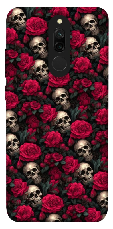 Чохол на Xiaomi Redmi 8 Черепа та рози фото 1 з 1