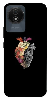 Чехол на Vivo Y02 Heart with flowers фото 1 из 1