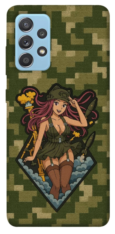 Чохол на Samsung Galaxy A52 4G / A52 5G Military Waifu фото 1 з 1