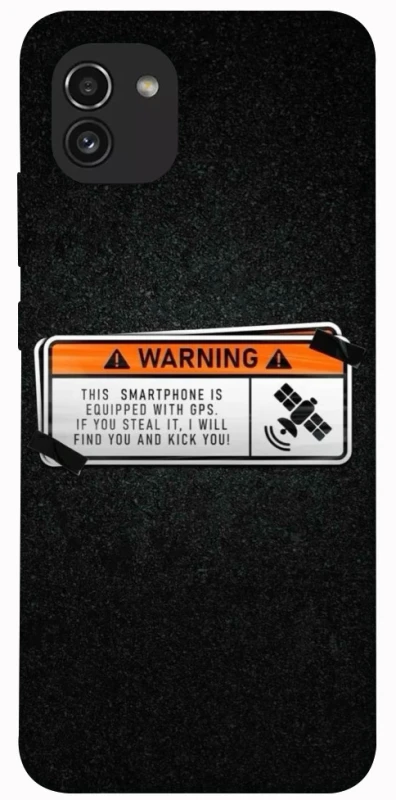 Чохол на Samsung Galaxy A03 Warning фото 1 з 1