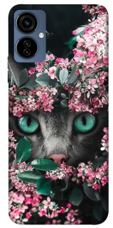 Чехол на TECNO Camon 19 Neo Кот в цветах фото 1 из 1