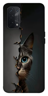 Чехол на Oppo A54 5G / A74 5G Кот-подглядыватель v2 фото 1 из 1