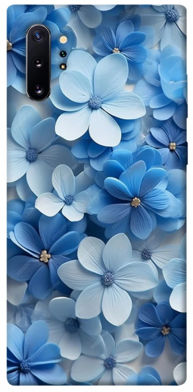 Чехол на Samsung Galaxy Note 10 Plus Синие цветы фото 1 из 1