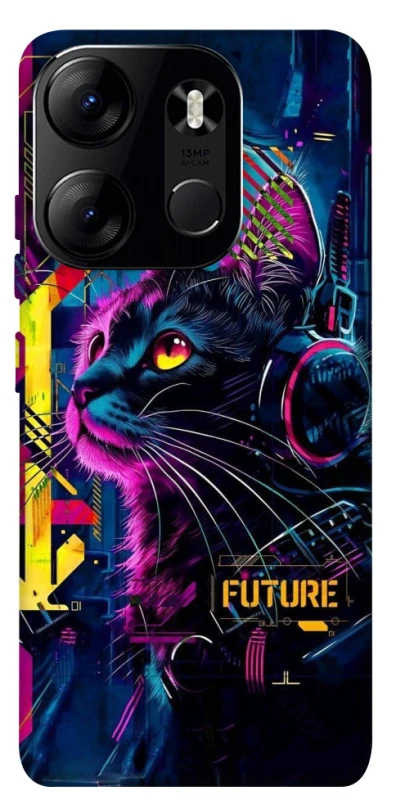 Чохол на Tecno Spark Go 2023 Cyber Cat v2 фото 1 з 1