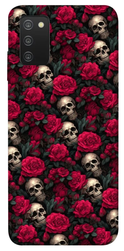 Чохол на Samsung Galaxy A03s Черепа та рози фото 1 з 1