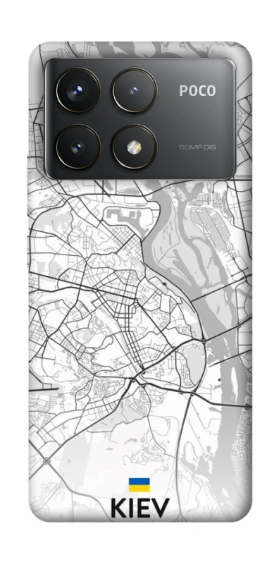 Чохол на Xiaomi Poco F6 Pro Kiev white map фото 1 з 1