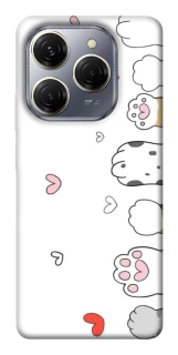 Чехол на TECNO Spark 20 Pro Paws фото 1 из 1