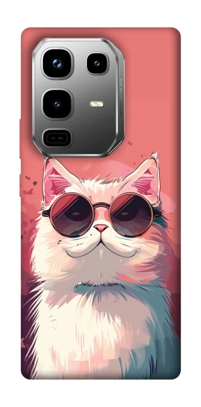 Чехол на Infinix Note 50 Pro Сat with glasses фото 1 из 1