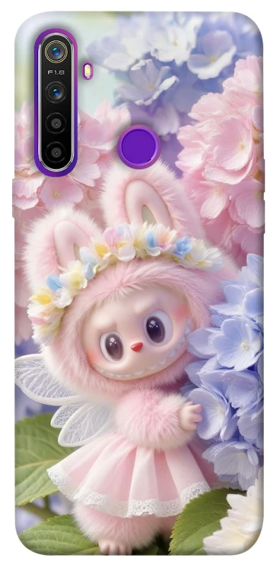Чохол на Realme 5 Labubu & Flowers ver.1 фото 1 з 1