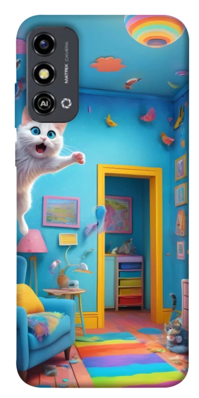 Чохол на ZTE Blade A53 crazy cat фото 1 з 1