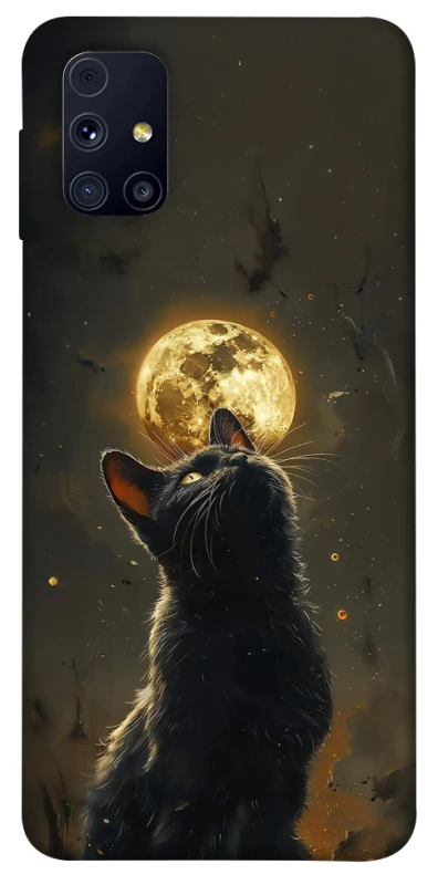 Чохол на Samsung Galaxy M31s Кіт під місяцем v2 фото 1 з 1