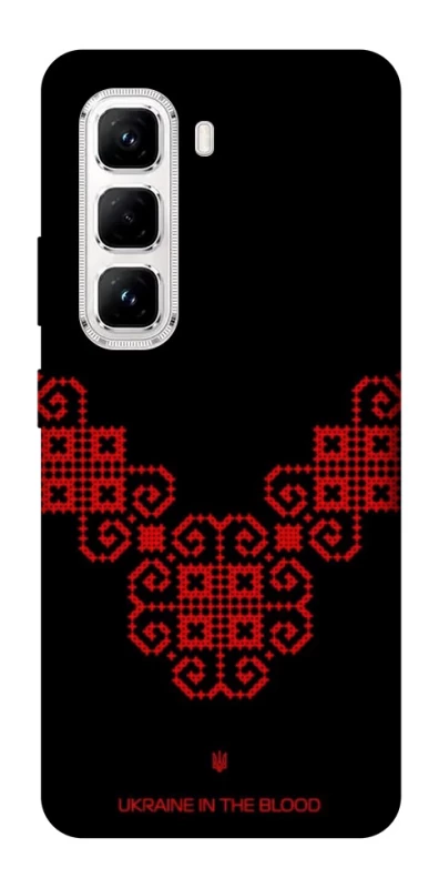 Чохол на Infinix Hot 50 Pro Чорно-червона вишиванка фото 1 з 1