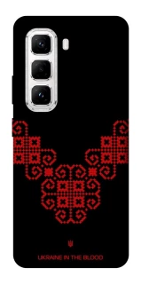 Чехол на Infinix Hot 50 Pro Черно-красная вышиванка фото 1 из 1