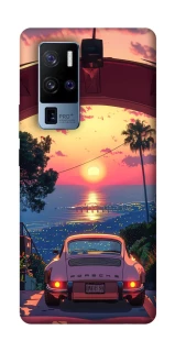 Чехол на Vivo X50 Pro+ Porsche at sunset фото 1 из 1